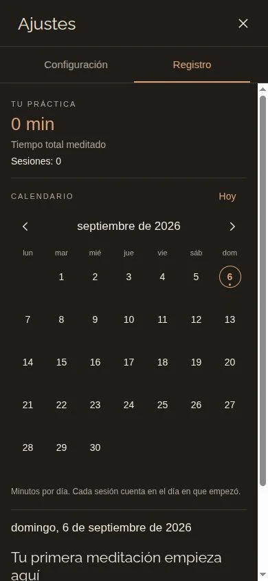 Votre calendrier de pratique